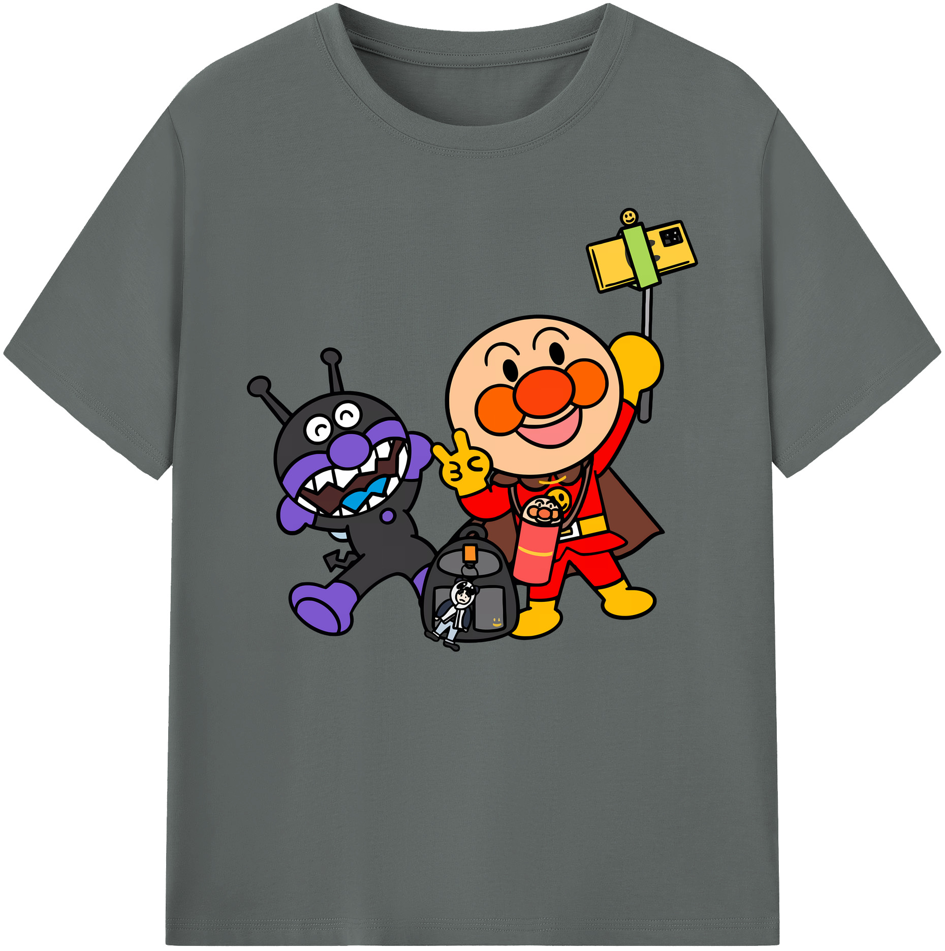 （画像用） アンパンマン Anpanman 綿100％ メンズ半袖Tシャツ｜肌触りやわらか＆通気性